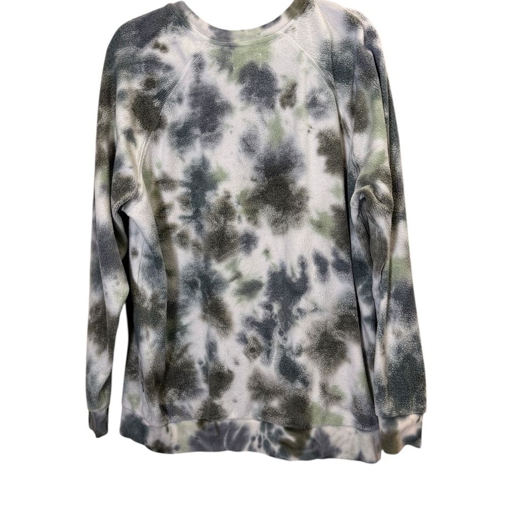 Feat Unisex Tie-Dye Crewneck Blanket Blend Olive and Charcoal Loungewear Sz XL - Picture 2 of 10
